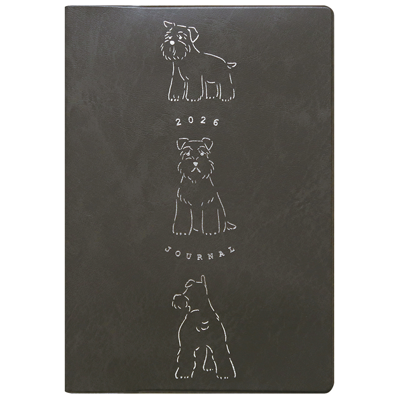 ダイアリー B6マンスリー ROUND SCHNAUZER /Charcoal